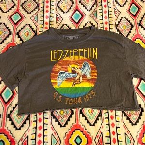 Led Zepplin cropped top